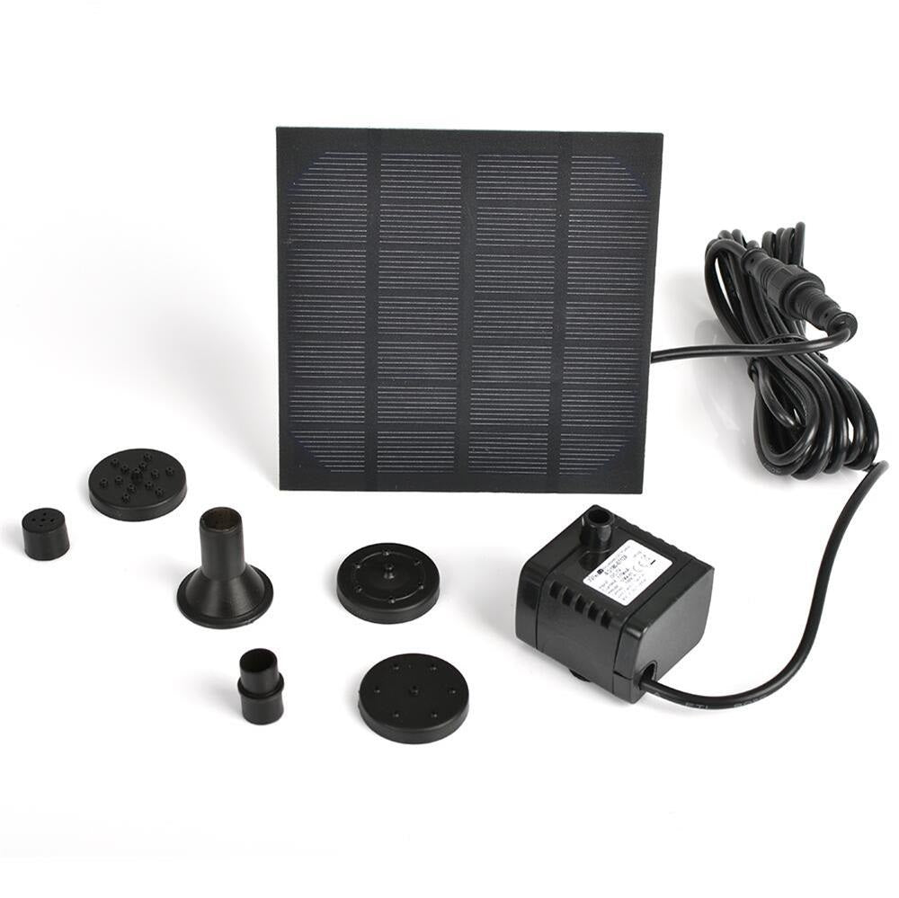 Solar Water Fountain 7V/1.8W with 6 Nozzles