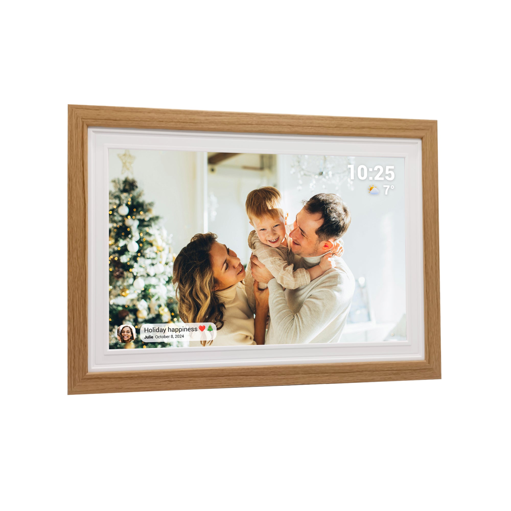 PF1506 - Frameo 15.6" Wi-Fi Digital Photo Frame Multifunction with Wooden Frame