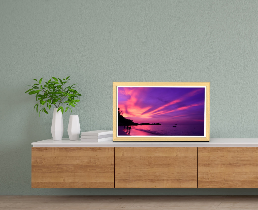 PF2105WV - Vphoto 21.5" Wi-Fi Digital Photo Frame Multifunction with Wooden Frame and Remote