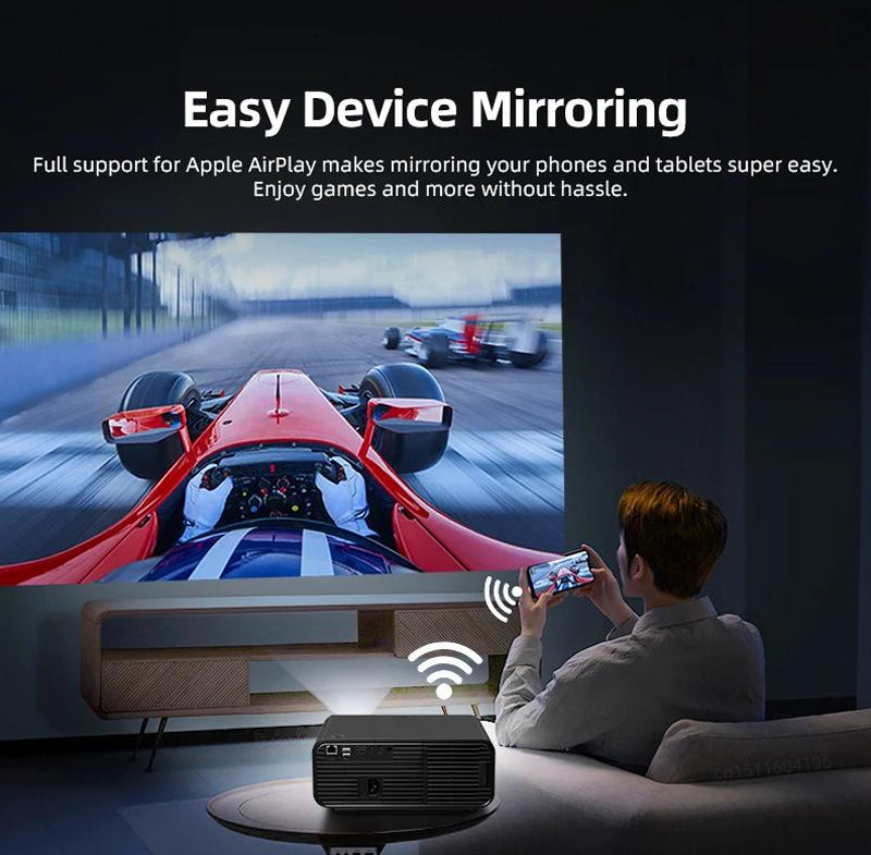 PJ509 - 4K 1920 * 1080P 1000 ASNI Lumens 2500:1 Home Entertainment Projector