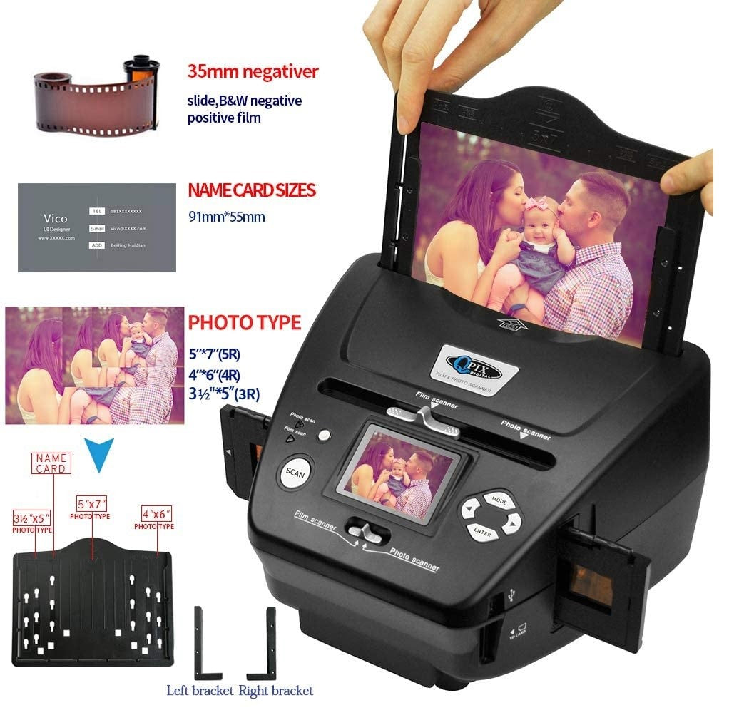 PS970H - 4 in 1 FILM/SLIDE/PHOTO/NAME CARD SCANNER WITH 4G SD CARD