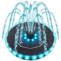 Solar Water Fountain 5V/2.5W with 1800mah Battery, 32 LEDs Light and 8 Nozzles