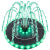 Solar Water Fountain 5V/2.5W with 1800mah Battery, 32 LEDs Light and 8 Nozzles